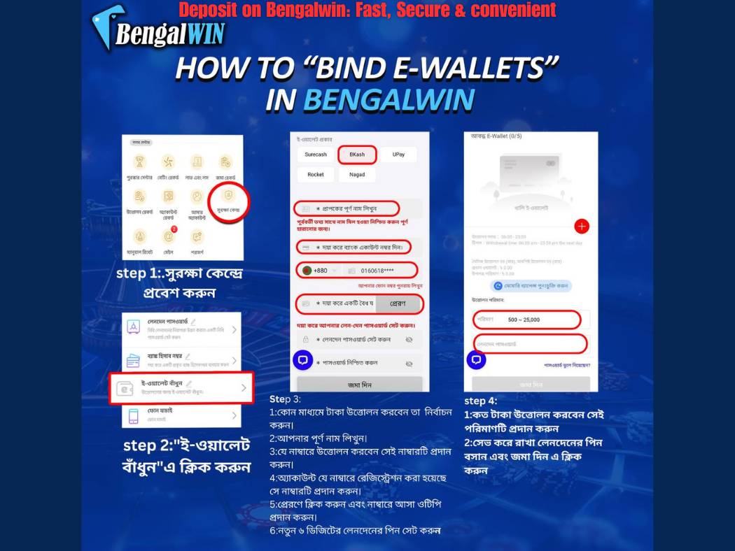 Deposit on Bengalwin: Fast, Secure & convenient