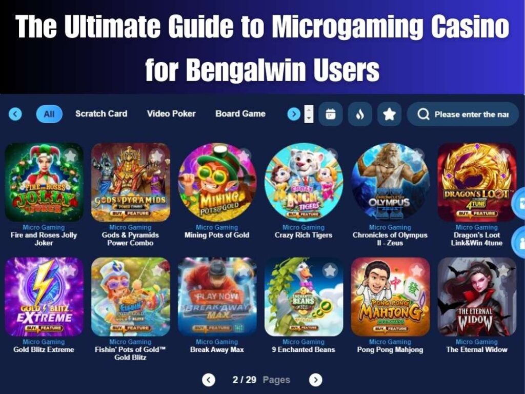 The Ultimate Guide to Microgaming Casino for Bengalwin Users