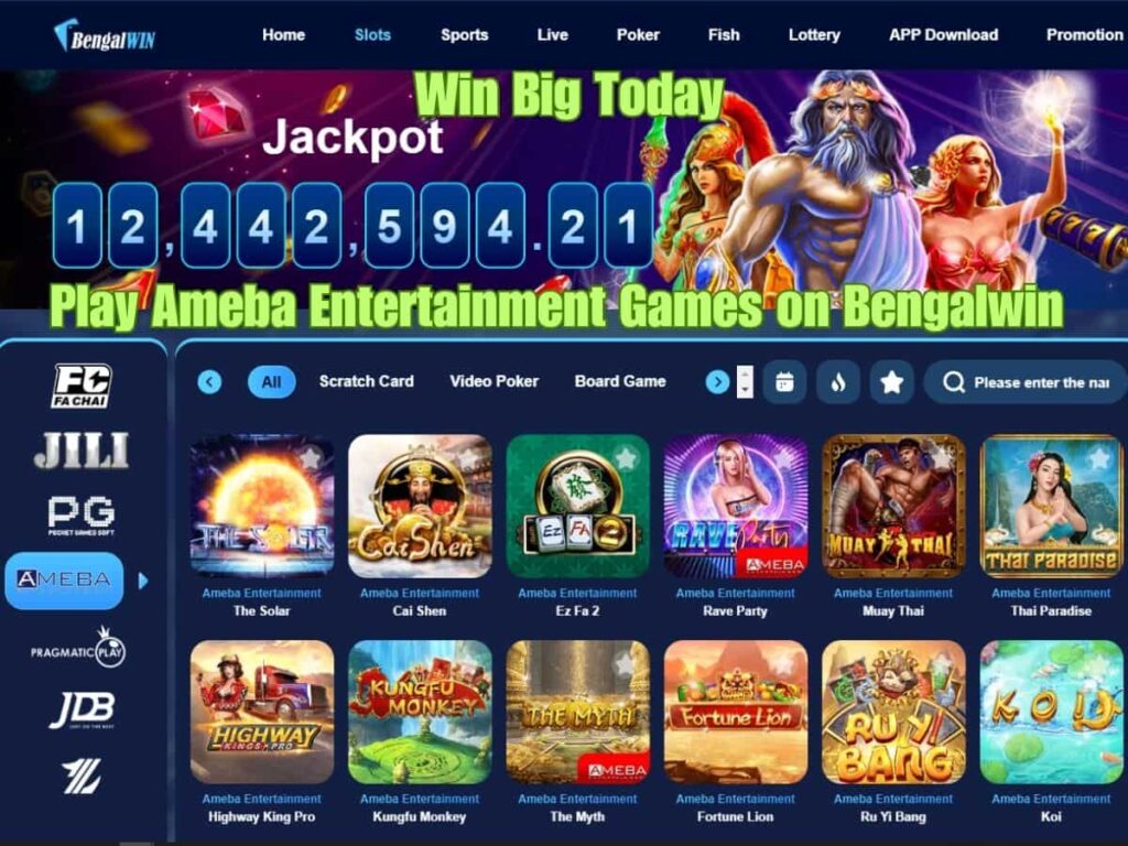 Play Ameba Entertainment Games on Bengalwin and Win Big Today